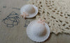 Accessories - 10 Pcs Of Resin White Bow Summer Hat Cameo Size 26x29mm A5615