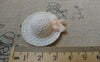 Accessories - 10 Pcs Of Resin White Bow Summer Hat Cameo Size 34x38mm A5614
