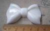 Accessories - 10 Pcs Of Resin White Bow Tie Knot Cameo Cabochon 43x59mm A3138