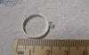 Accessories - 10 Pcs Of Silver Tone Brass Adjustable Single Loop Ring Bases 20mm A7095