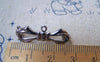 Accessories - 10 Pcs Of Silver Tone Brass Bow Tie Safety Pin Brooch Findings 10x27mm A3084