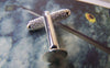 Accessories - 10 Pcs Of Silver Tone Brass Screw Thread Cuff Links Cufflinks With 8mm Pad A429