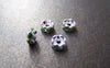 Accessories - 10 Pcs Of Silver Tone Green Rhinestone Rondelle Spacer Beads 6mm A2145