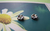 Accessories - 10 Pcs Of Silver Tone Rondelle Rhinestone Spacer Beads Black 6mm A2146