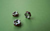 Accessories - 10 Pcs Of Silver Tone Rondelle Rhinestone Spacer Beads Red 6mm A1611