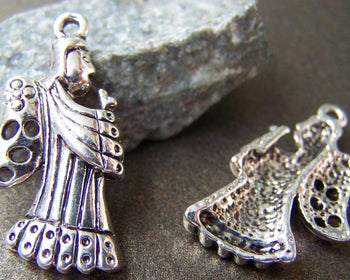 Accessories - 10 Pcs Of Tibetan Silver Antique Silver Fairy Pendants Charms  29mm A3045