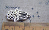 Accessories - 10 Pcs Of Tibetan Silver Antique Silver Hamsa  Hand Charms 17x25mm A4411