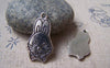 Accessories - 10 Pcs Of Tibetan Silver Antique Silver Lovely Rabbit Charms 14x25mm A1167