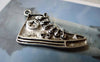 Accessories - 10 Pcs Of Tibetan Silver Antique Silver Sneaker Shoes Charms 20x32mm A4769