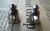 Accessories - 10 Pcs Of Tibetan Silver Antique Silver Thatched Cottage Beads Charms 11x15mm A1115
