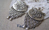 Accessories - 10 Pcs Of Tibetan Silver Lovely Owl Charms Pendant 21x36mm A2918