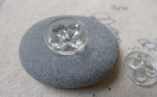 Accessories - 10 Pcs Of Two Hole Plastic Round Buttons 14mm A6984