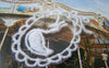 Accessories - 10 Pcs Of White Filigree Floral Swan Cotton Lace Doily 33x50mm A5006