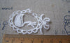 Accessories - 10 Pcs Of White Filigree Floral Swan Cotton Lace Doily 33x50mm A5006