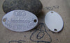 Accessories - 10 Pcs Of White Spray Paint Color Oval Handmade Connector Charms 19x32mm A999