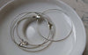 Accessories - 10 Pcs Platinum White Gold Tone  Earwire Round Earring Hoops  45mm A5589