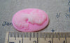 Accessories - 10 Pcs Resin Antique Style Pink Victorian Lady Cameo Cabochon 22x30mm A4047