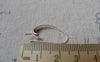 Accessories - 10 Pcs Silver Tone Brass Earring Hooks Earwire With Peg For Half Drilled Beads 25mm A6594