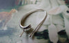Accessories - 10 Pcs Silver Tone Brass Earring Hooks Earwire With Peg For Half Drilled Beads 25mm A6594