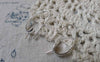 Accessories - 10 Pcs Silver Tone Brass Earring Hooks Earwire With Peg For Half Drilled Beads 25mm A6594