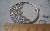 Accessories - 10 Pcs Silvery Gray Nickel Tone Filigree Chandelier Earring Drops Pendants 43x48mm  A997