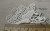Accessories - 10 Pcs White Color Filigree Floral Butterfly Cotton Lace Doily 40x55mm  A6558
