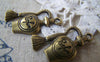 Accessories - 10 Pcs Wine Pot Pendants Antique Bronze Charms 15x30mm A4313