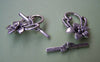 Accessories - 10 Sets Antique Silver Five Leaf Flower Toggle Clasps A1267