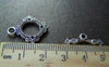 Accessories - 10 Sets Antique Silver Flower Toggle Clasps 18x22mm A2502