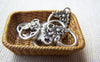 Accessories - 10 Sets Antique Silver Flower Toggle Clasps A1255