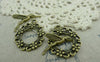 Accessories - 10 Sets Hummingbird Wreath Toggle Clasps Jewelry Findings Antique Bronze Bird Clasps  A5896