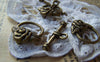 Accessories - 10 Sets Of Antique Bronze Rose Flower Toggle Clasps A218