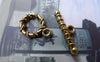 Accessories - 10 Sets Of Antique Gold Coiled Twisted Toggle Clasps A1269