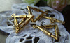 Accessories - 10 Sets Of Antique Gold Triangle Toggle Clasps A1263