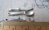Accessories - 10 Sets Of Antique Silver Fork Knife Spoon Tableware Charms A843