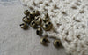 Accessories - 100 Pcs Antique Bronze Brass Crimp Bead Cover For Bead Chain Sized 1.5mm-2.5mm  A7134