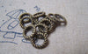 Accessories - 100 Pcs Antique Bronze Twisted Coiled Loop Rings 1.5x10mm A4933
