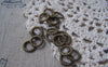 Accessories - 100 Pcs Antique Bronze Twisted Coiled Loop Rings 1.5x10mm A4933
