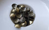 Accessories - 100 Pcs Of Antique Bronze Brass Curved Disc Connectors 8mm A7698