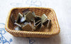 Accessories - 100 Pcs Of Antique Bronze Brass Ribbon Ends Clamps Fasteners Clasps  6mm A3441