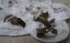 Accessories - 100 Pcs Of Antique Bronze Fold Over Crimp Head Clasps 5x9mm A3918