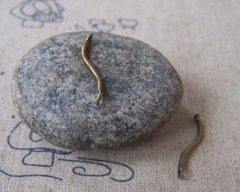 Accessories - 100 Pcs Of Antique Bronze S Shaped Twisted Link Connector 20mm A4627