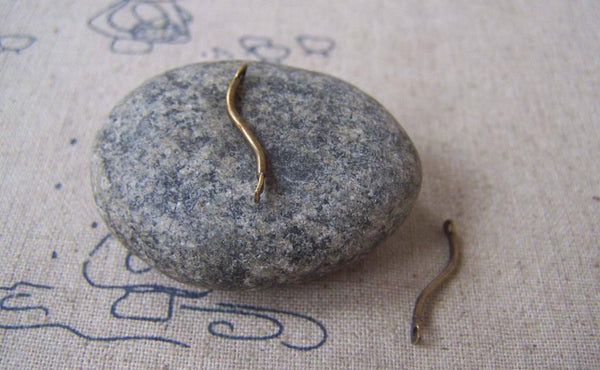 Accessories - 100 Pcs Of Antique Bronze S Shaped Twisted Link Connector 20mm A4627