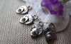 Accessories - 100 Pcs Of Antique Silver Head Shaped Decoration Charms 7x12mm A1182