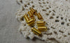 Accessories - 100 Pcs Of Gold Plated Steel Spring Necklace Head Spring Coil Cord End Connector 4x8mm A5551