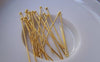 Accessories - 100 Pcs Of Gold Tone Brass Ball End Headpin - 22G - 30mm A2812