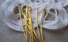 Accessories - 100 Pcs Of Gold Tone Brass Ball End Headpin - 22G - 30mm A2812