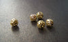 Accessories - 100 Pcs Of Gold Tone Filigree Ball Spacer Beads Size 6mm A232