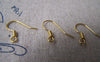 Accessories - 100 Pcs Of Gold Tone Fish Hook Earwire Findings 14x15mm A3310
