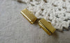 Accessories - 100 Pcs Of Gold Tone Ribbon Ends Clamps Fasteners Clasps 13mm A6129